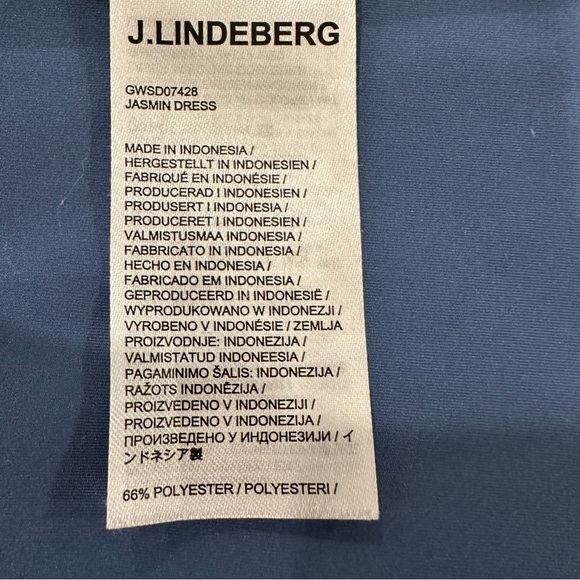 J. LINDEBERG BLUE WHITE COLOR BLOCK TANK DRESS ACTIVEWEAR ATHLEISURE TENNIS GOLF - Picture 10 of 11